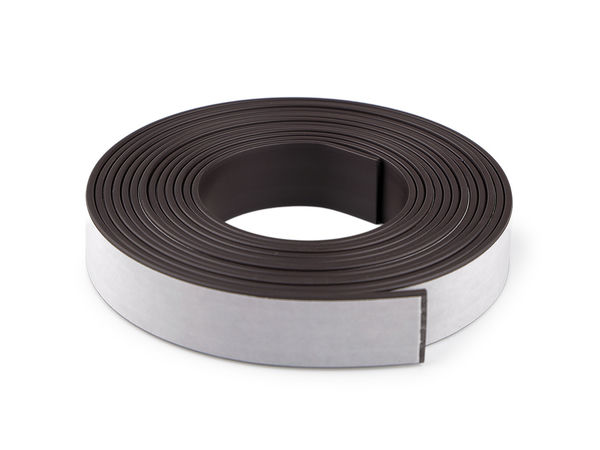 Rolă de bandă magnetică autoadezivă Premium - Bandă magnetică flexibilă pentru proiecte de lucru manual, birou și organizarea casei (Negru)