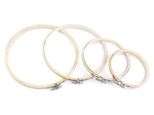 Set premium de gherghifuri din bambus - Ramă din lemn pentru broderie și lucru de mână cu șurub metalic de tensionare