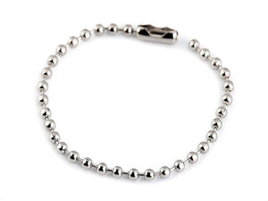 Lănțișor premium cu bile din nichel (12 cm, bile de 2,5 mm) - Accesoriu metalic versatil pentru pandantive, genți și îmbrăcăminte