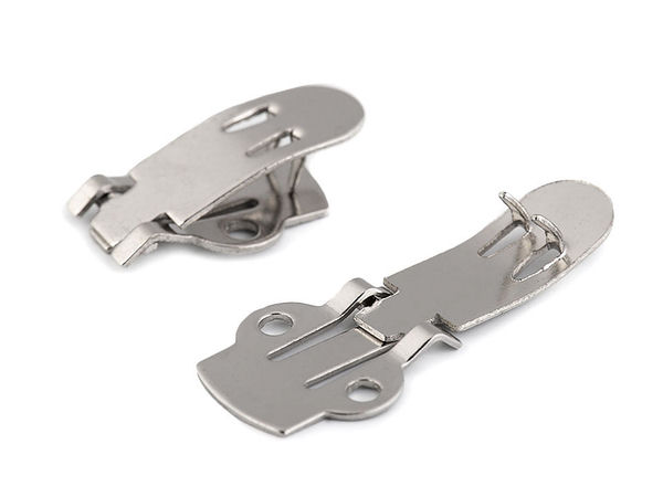Bază metalică tip clips de 19 mm pentru decorațiuni de încălțăminte și modă DIY - Nichel