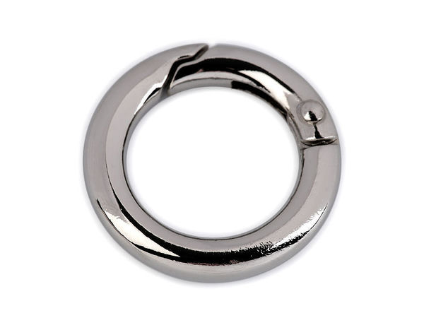 Inele carabine rotunde premium din metal, Ø18mm - Accesorii cu arc pentru brelocuri, genți și poșete