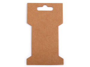 Bobine din carton maro natur pentru ambalare (6,6 x 11,5 cm) – Cartele suspendabile pentru expunerea panglicilor, dantelelor și articolelor de pasmanterie