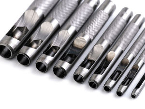 Set premium de preducele pentru materiale textile și piele - Trusă de 9 preducele rotunde de înaltă rezistență (3mm - 12mm)