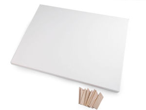 Pânză premium din bumbac alb pe șasiu pentru pictură (30x40 cm) - Tratată special pentru culori acrilice și ulei