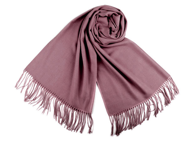 Eșarfă și șal premium tip pashmina cu franjuri - Accesoriu călduros de iarnă (70x180 cm)