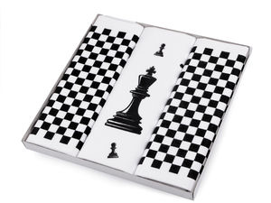 Set cadou premium de batiste pentru bărbați - Modele elegante cu note muzicale și șah (Set de 3 piese)