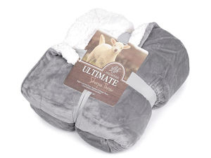 Pătură premium cu două fețe din fleece Sherpa - Pătură cu două straturi, ultra-moale și călduroasă (150x200 cm)