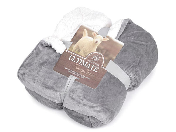 Pătură premium cu două fețe din fleece Sherpa - Pătură cu două straturi, ultra-moale și călduroasă (150x200 cm)