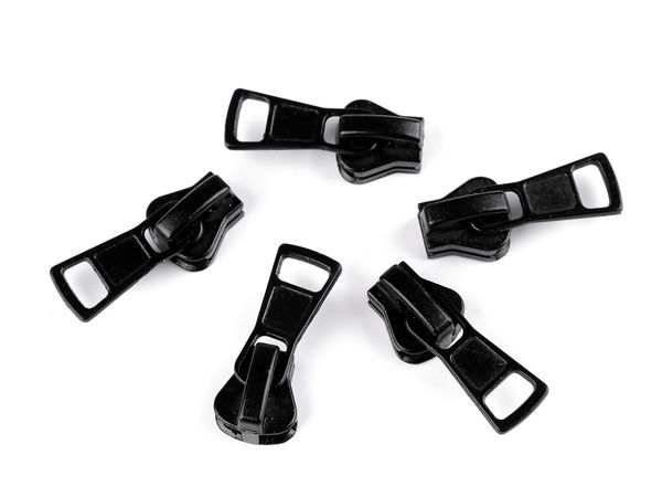 Cursor metalic premium pentru fermoare din plastic nr. 8 (8mm) - Negru