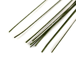 Sârmă florală premium îmbrăcată în hârtie albă (1 mm x 40 cm) pentru aranjamente florale și lucru manual