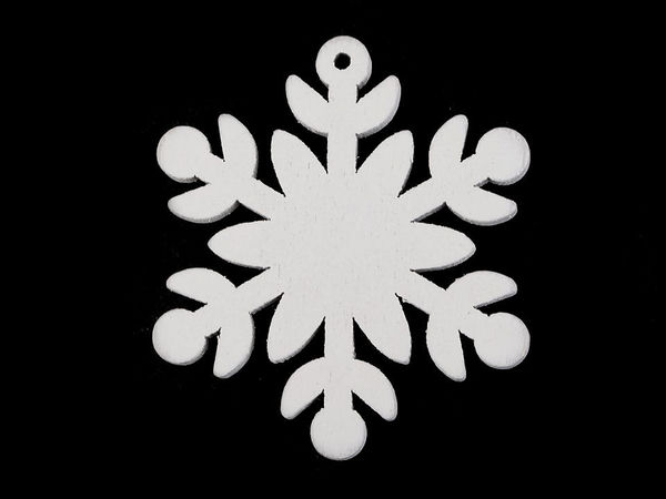 Ornamente de Crăciun suspendate din lemn alb, decupate pentru proiecte creative și decorațiuni de sărbători