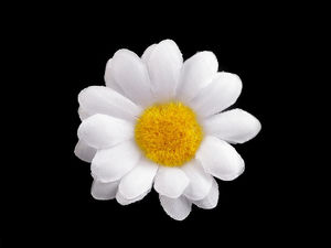 Capete de margarete artificiale albe premium (4 cm) pentru creații florale, coronițe și accesorii de păr