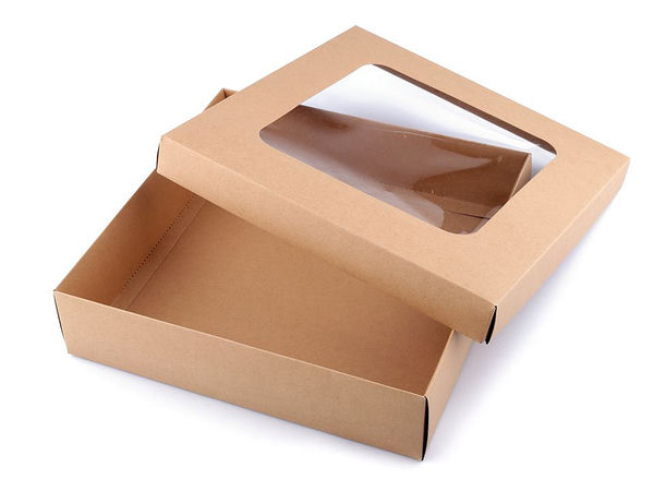 Cutie cadou pătrată premium din carton, cu fereastră transparentă