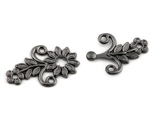Închizătoare metalică decorativă cu motiv floral pentru îmbrăcăminte și accesorii