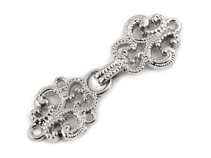 Cleme decorative premium cu model filigran, tip copcă - Sisteme metalice de închidere de cusut pentru pulovere, cardigane și jachete
