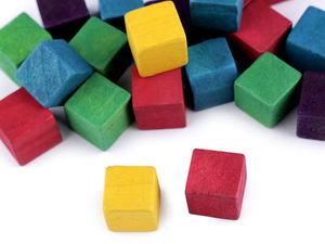 Cuburi premium din lemn pentru craft, 15x15 mm – Blocuri mici pentru proiecte DIY, învățare educativă și joc creativ
