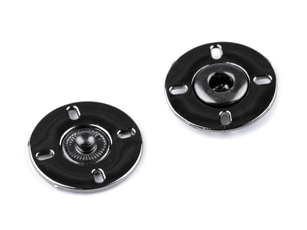 Capse de cusut decorative premium (Ø21 mm) - Nichel negru