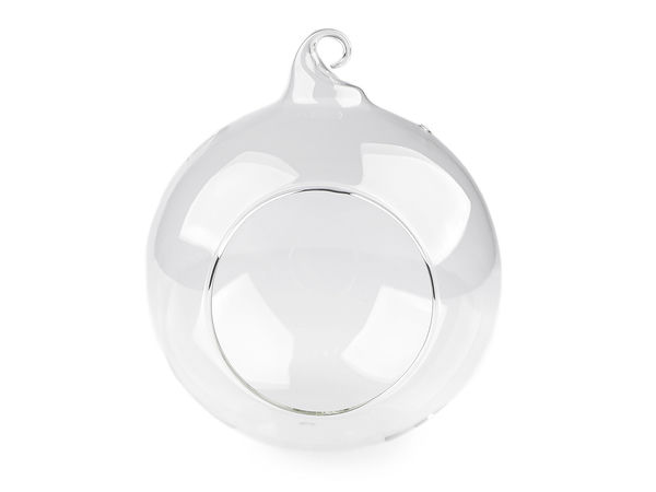 Glob aerarium suspendat din sticlă premium (15 cm) – Terariu transparent și sferă decorativă pentru plante