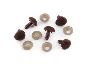Năsucuri de siguranță catifelate premium (14x15 mm) cu șaibe de fixare pentru amigurumi, jucării de pluș și confecționarea păpușilor DIY