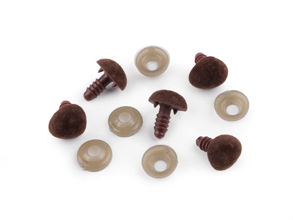 Năsucuri de siguranță catifelate premium (14x15 mm) cu șaibe de fixare pentru amigurumi, jucării de pluș și confecționarea păpușilor DIY