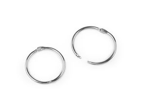 Inele metalice nichelate premium pentru legătorie și scrapbooking, inele de prindere de diverse dimensiuni (Ø25mm - Ø50mm)