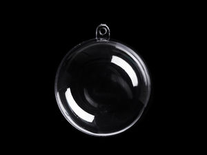 Glob acrilic transparent pentru umplut (7 cm) – Ornament premium din două piese pentru proiecte creative, decorațiuni festive și cadouri