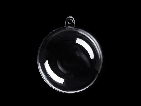 Glob acrilic transparent pentru umplut (7 cm) – Ornament premium din două piese pentru proiecte creative, decorațiuni festive și cadouri