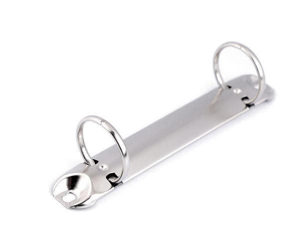 Mecanism premium nichelat cu 2 inele pentru legătorie - Diametru interior 2,5 cm, pentru caiete DIY, albume și scrapbooking