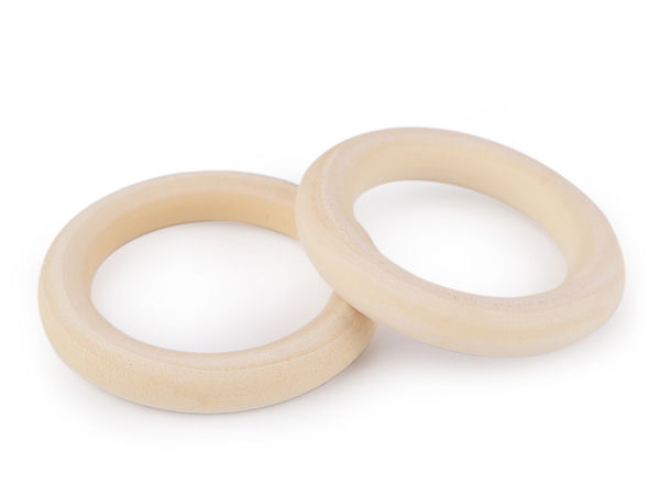 Inel din lemn natur pentru craft (Ø60 mm) - Cerc din lemn nevopsit pentru prinzătoare de vise și clopoței de vânt