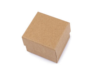 Cutie cadou din hârtie Kraft natur pentru bijuterii (5x5 cm) cu burete detașabil