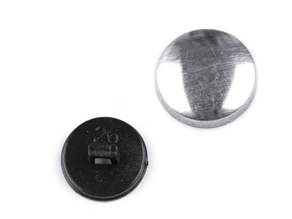 Nasturi premium de îmbrăcat din aluminiu cu spate negru - Mărimea 26