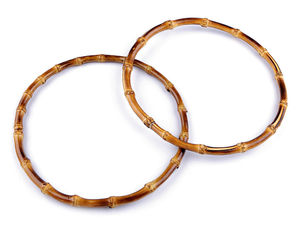 Mânere rotunde premium din bambus (Ø20 cm) - Accesorii de galanterie pentru confecționarea poșetelor și genților