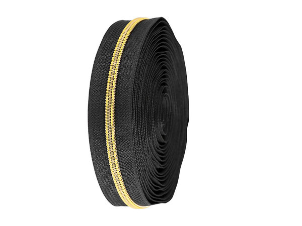 Fermoar din nylon metalizat la metraj nr. 5 premium pentru cusut, genți și tapițerie