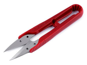 Foarfecă ciupitoare premium pentru ață de 10,5 cm și foarfecă de precizie pentru croitorie – instrument de tăiere ultra-ascuțit pentru broderie, fire și finisarea cusăturilor (Roșu)