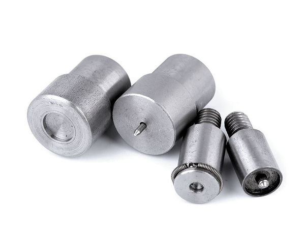 Set premium de matrițe pentru presă manuală, pentru capse metalice de 10 mm - Finisaj nichel (bază 18,9 mm)