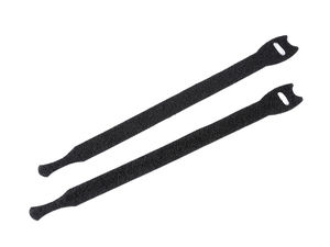 Bride Premium cu Două Fețe Tip Arici pentru Cabluri - Organizatoare Velcro cu Profil Redus, 15 cm și 20 cm, Negru