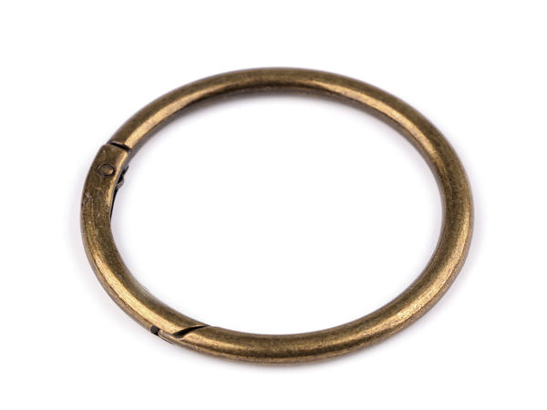 Inele O rotunde premium cu resort - Carabine din metal masiv de 50 mm pentru genți, poșete și brelocuri