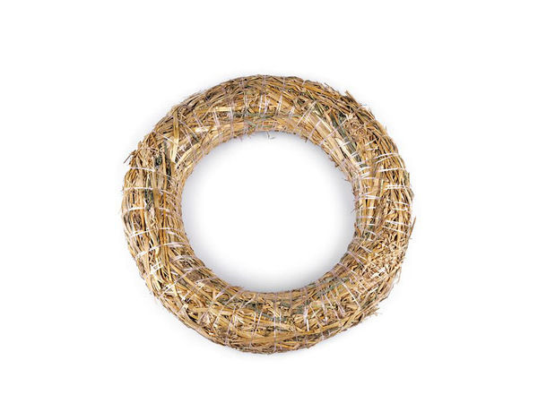 Bază premium pentru coronițe din paie (Ø30 cm, ivoar, set de 2) - Suport versatil pentru aranjamente florale și creații decorative DIY