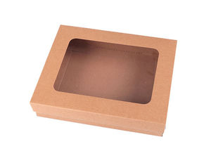 Cutie cadou pliabilă premium cu fereastră transparentă | Cutie decorativă de prezentare din carton pentru lucru manual, cadouri și depozitare