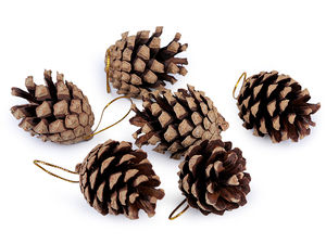 Conuri de brad decorative premium pentru agățat - Ornamente festive cu șnur de lurex pentru bradul de Crăciun, coronițe și decorațiuni pentru casă