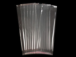 Pungi transparente autoadezive premium (13x38 cm) - Ambalaje lucioase resigilabile pentru cravate, mănuși și coliere lungi