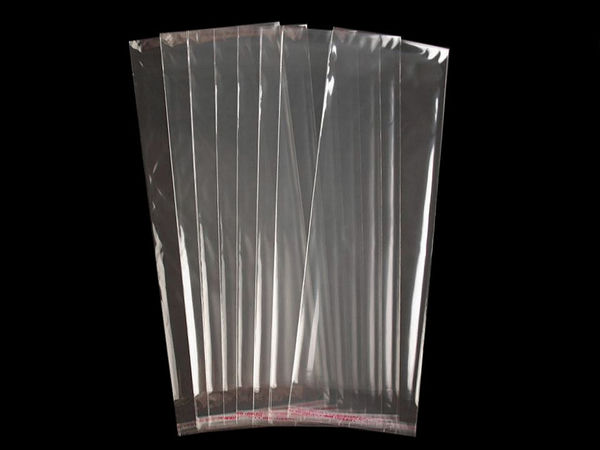 Pungi transparente autoadezive premium (13x38 cm) - Ambalaje lucioase resigilabile pentru cravate, mănuși și coliere lungi