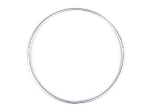 Inel metalic premium din aluminiu argintiu și mâner pentru genți (20 cm) pentru lucru manual și prinzătoare de vise