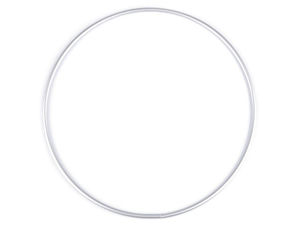 Inel metalic premium din aluminiu argintiu pentru lucru manual, 25 cm - Cerc pentru prinzătoare de vise, clopoței de vânt și mânere de genți DIY