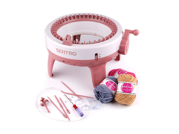 Mașină circulară de tricotat cu 40 de ace - Morișcă de tricotat inteligentă de 24 cm, pentru căciuli, fulare și pături