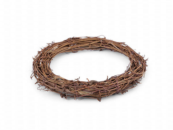 Coroniță din nuiele naturale pentru lucru manual și decorațiuni de sezon, 20 cm