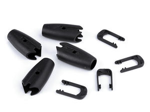Clemă premium din plastic negru pentru șnur - Componentă de reglare culisantă pentru lese și chingi de 10 mm