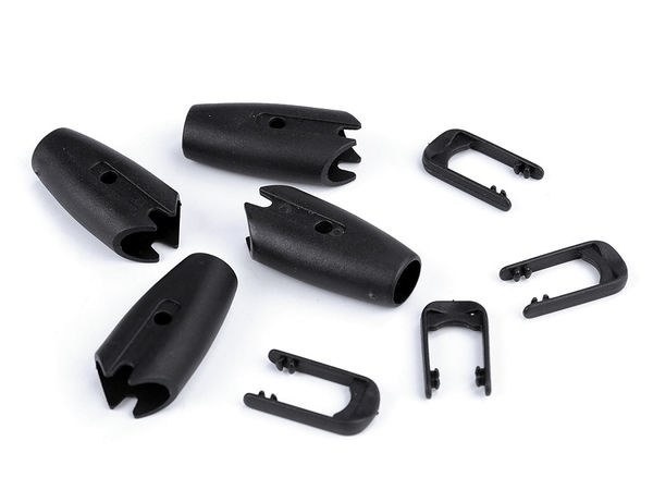 Clemă premium din plastic negru pentru șnur - Componentă de reglare culisantă pentru lese și chingi de 10 mm