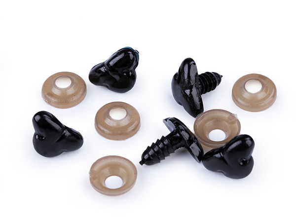 Năsuc de siguranță premium, negru (11x17 mm) pentru animale de pluș și păpuși handmade