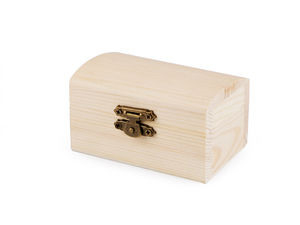Cutie premium din lemn ivoire pentru hobby, cu capac cu balamale - Cutie pentru amintiri din lemn nefinisat, pentru proiecte creative DIY și decupaj